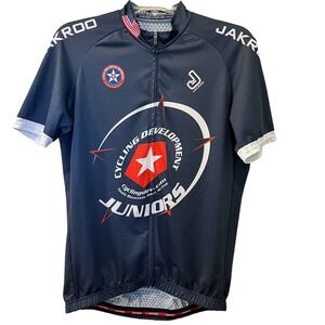 Jakroo Cycling Jersey Mens Medium Blue Juniors Cycling Development Workout